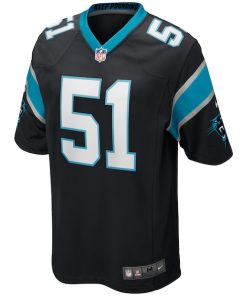 Alternative view of Sam Mills Carolina Panthers Nike Game Retired Player Jersey - Black