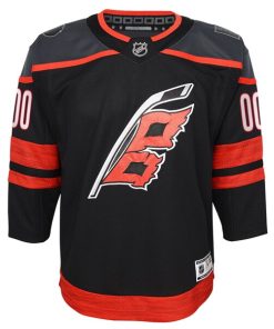 Alternative view of Carolina Hurricanes Youth Home Premier Custom Jersey - Black