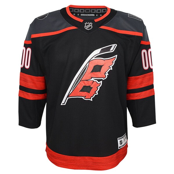 Carolina Hurricanes Youth Home Premier Custom Jersey - Black - Image 2