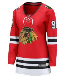 Alternative view of Connor Bedard Chicago Blackhawks  Women's Centennial Breakaway Player Jersey - Red