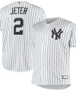 Derek Jeter New York Yankees Big & Tall Replica Player Jersey - White