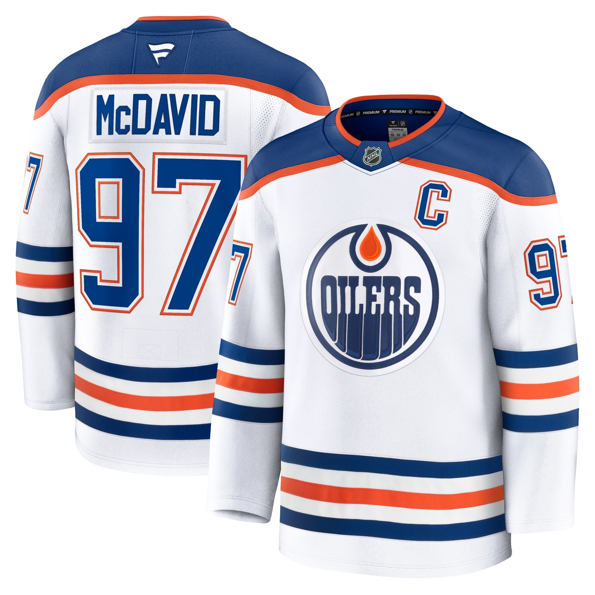 Connor McDavid Edmonton Oilers Home Premium Jersey - Royal/White - Image 9