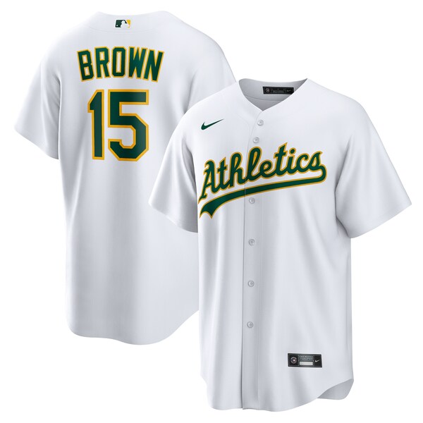Seth Brown Oakland Athletics Nike Home Replica Jersey - White/Kelly Green