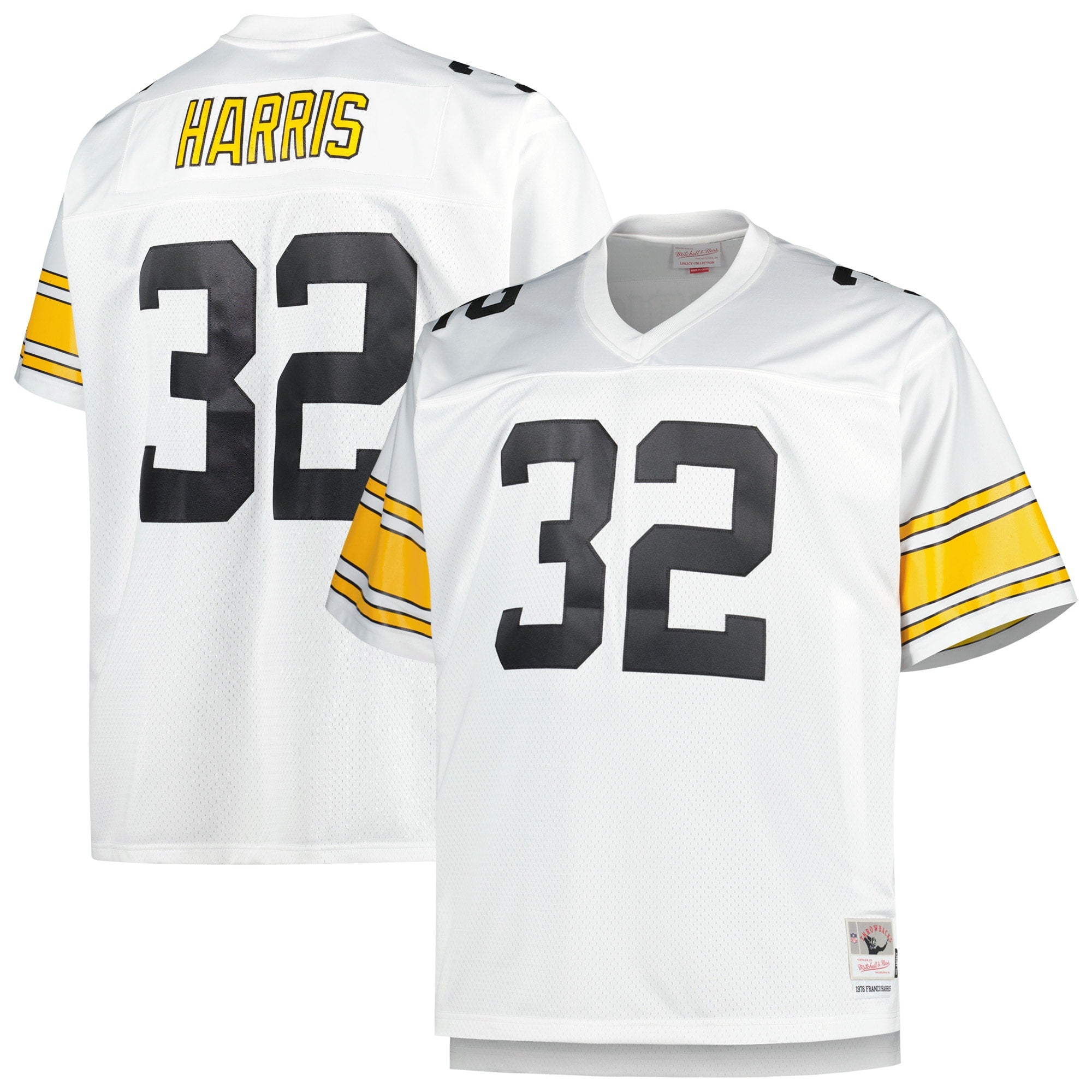 Franco Harris Pittsburgh Steelers Big & Tall 1976 Legacy Retired Player Jersey - Black/White - Image 6