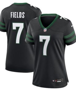 Justin Fields New York Jets Nike Women's Alternate Game Jersey -  Black