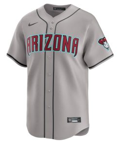 Alternative view of Arizona Diamondbacks Nike Away Limited Jersey - Gray