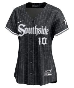 Alternative view of Yo¨¢n Moncada Chicago White Sox Nike Women's City Connect Limited Player Jersey - Black
