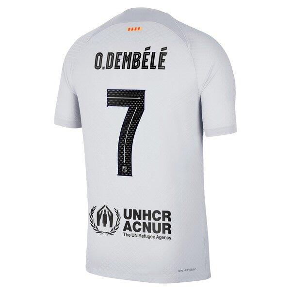 Ousmane Dembele Barcelona Nike 2022/23 Third Vapor Match Authentic Player Jersey - Gray - Image 3
