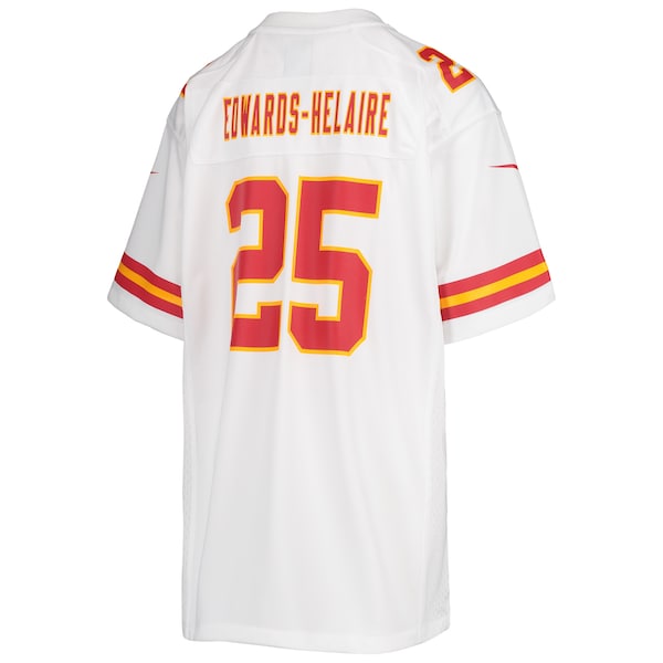 Clyde Edwards-Helaire Kansas City Chiefs Nike Youth Game Jersey - White/Red - Image 4