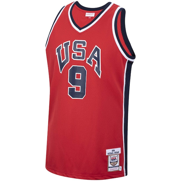 Men's USA Basketball Michael Jordan Red 1984 Authentic Jersey - Image 2