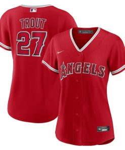 Mike Trout Los Angeles Angels Nike Women's Alternate Replica Player Jersey - Red