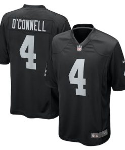 Alternative view of Aidan O'Connell Las Vegas Raiders Nike  Game Jersey -  Black/White