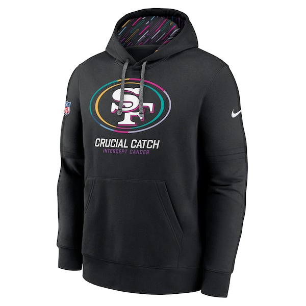 San Francisco 49ers Nike 2024 NFL Crucial Catch Club Pullover Hoodie - Black - Image 2