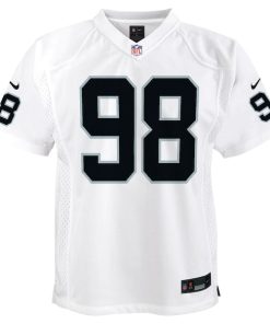 Alternative view of Maxx Crosby Las Vegas Raiders Nike Youth Player Game Jersey - White
