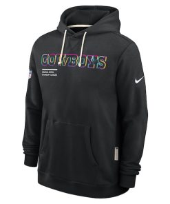 Alternative view of Dallas Cowboys Nike 2025 NFL Crucial Catch Sideline Standard Issue Dri-FIT Hoodie - Black