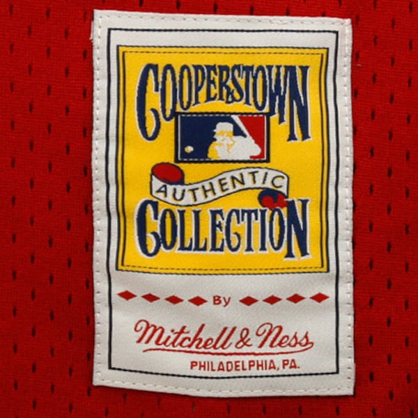 Johnny Bench Cincinnati Reds 1983 Authentic Copperstown Collection Mesh Batting Practice Jersey - Red - Image 5