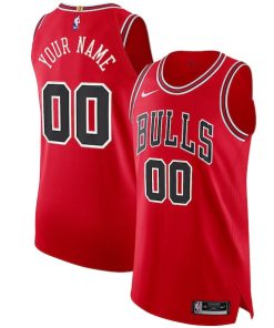 Chicago Bulls Nike Authentic Custom Jersey Red - Icon Edition