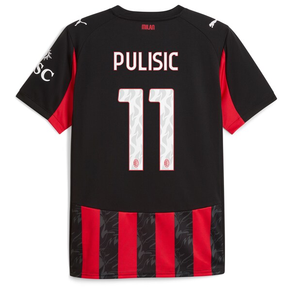 Christian Pulisic AC Milan Puma 2025/26 Home Replica Player Jersey - Red - Image 3