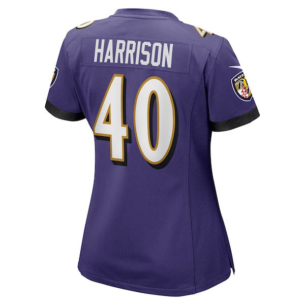 Malik Harrison Baltimore Ravens Nike Women's Game Jersey - Purple - Image 3
