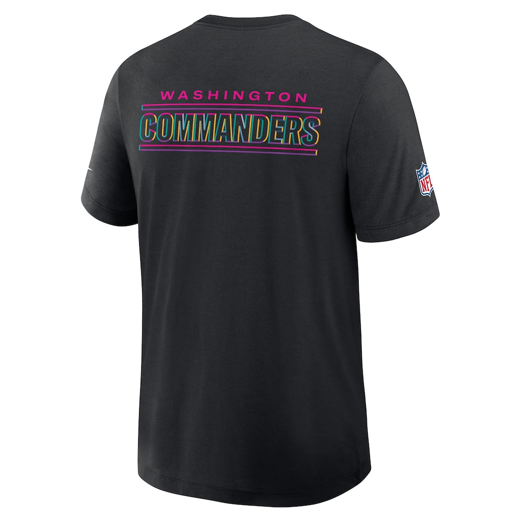 Washington Commanders Nike 2025 NFL Crucial Catch Tri-Blend Dri-FIT T-Shirt - Black - Image 3