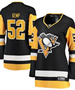 Philip Kemp Pittsburgh Penguins  Women's Home Breakaway Jersey - Black