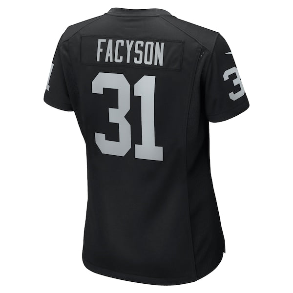 Brandon Facyson Las Vegas Raiders Nike Women's Team Game Jersey - Black - Image 3