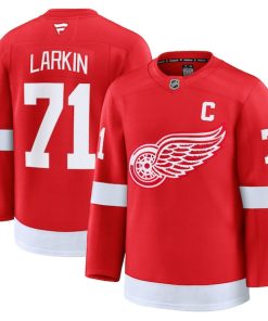 Alternative view of Dylan Larkin Detroit Red Wings  Home Premium Jersey - Red/White