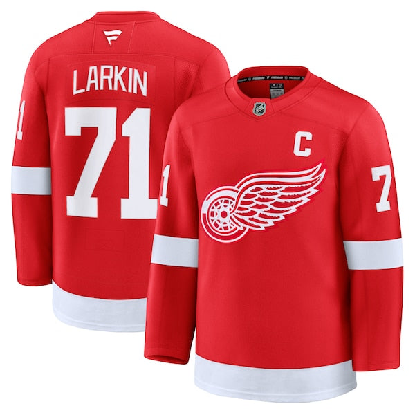 Dylan Larkin Detroit Red Wings Home Premium Jersey - Red/White - Image 2