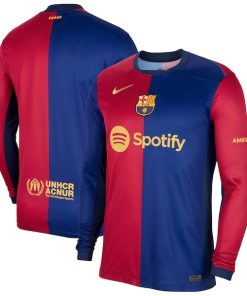 Barcelona Nike 2024/25 Home Long Sleeve Replica Jersey - Royal