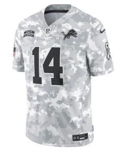 Alternative view of Amon-Ra St. Brown Detroit Lions Nike 2024 Salute to Service Limited Jersey - Arctic Camo