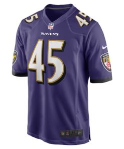 Alternative view of Christian Matthew Baltimore Ravens Nike Team Game Jersey -  Purple