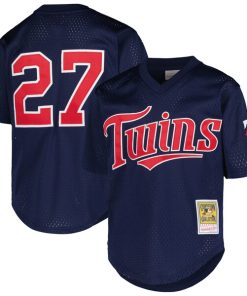 David Ortiz Minnesota Twins  Youth Cooperstown Collection Mesh Batting Practice Jersey - Navy