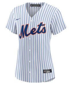 Alternative view of New York Mets Nike Women's #1 Bride Home Replica Jersey - White