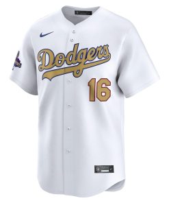 Alternative view of Will Smith Los Angeles Dodgers Nike 2025 Gold Collection Limited Jersey ¨C White