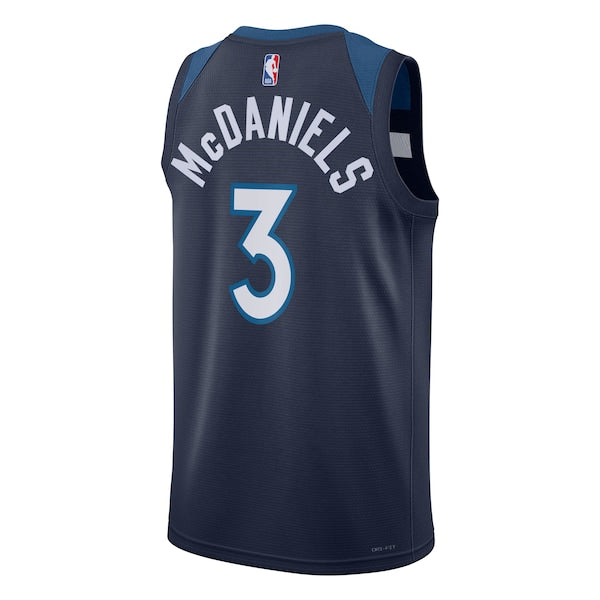 Jaden McDaniels Minnesota Timberwolves Nike Unisex Swingman Jersey - Icon Edition - Navy - Image 3