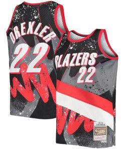 Clyde Drexler Portland Trail Blazers Hardwood Classics 1991/92 Hyper Hoops Swingman Jersey - Black