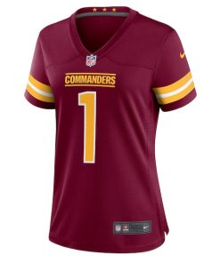 Alternative view of Jayden Daniels Washington Commanders Nike Women's 2024 NFL Draft First Round Pick Player Game Jersey - Burgundy