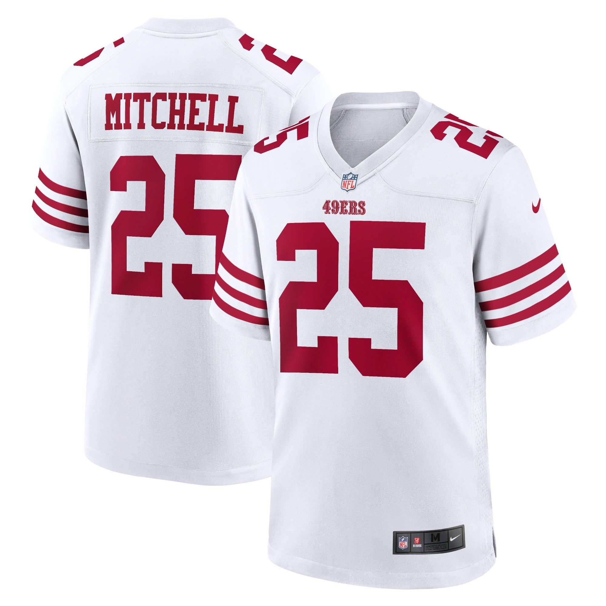 Elijah Mitchell San Francisco 49ers Nike Team Player Game Jersey - Scarlet/White - Image 6