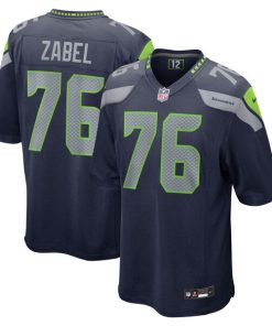 Grey Zabel Seattle Seahawks Nike Team Game Jersey -  College Navy