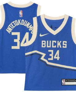 Giannis Antetokounmpo Milwaukee Bucks Nike Toddler 2024/25 Swingman Player Jersey - City Edition - Royal