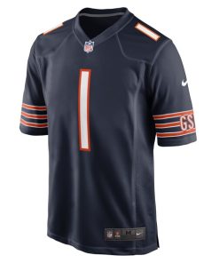Alternative view of Number 1 Groom Chicago Bears Nike Game Jersey - Navy