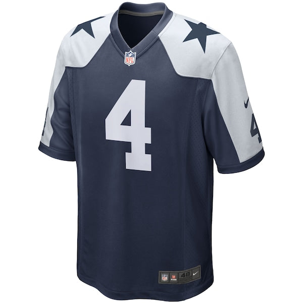 Dak Prescott Dallas Cowboys Nike Alternate Game Team Jersey - Navy/White - Image 3
