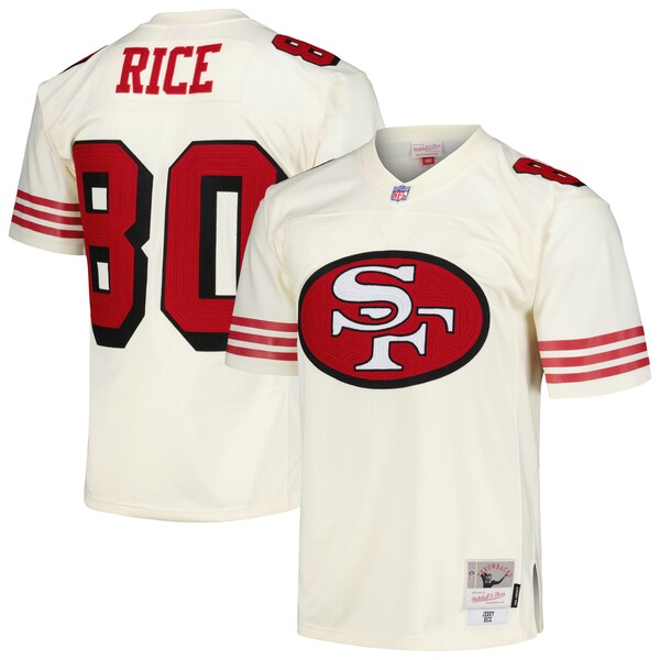Jerry Rice San Francisco 49ers Chainstitch Legacy Jersey - Cream - Image 2