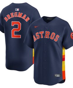 Alternative view of Alex Bregman Houston Astros Nike Alternate Limited Player Jersey?¨C Navy