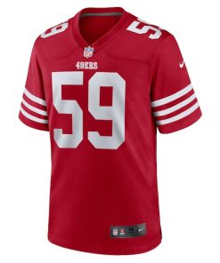 Alternative view of De'Vondre Campbell San Francisco 49ers Nike Team Game Jersey -  Scarlet
