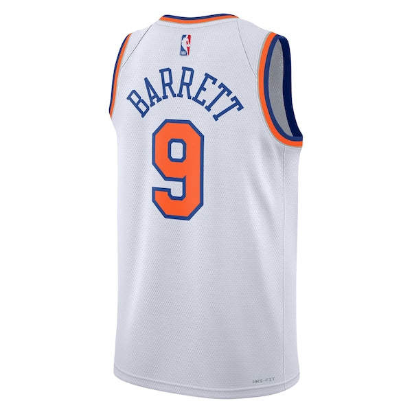 RJ Barrett New York Knicks Nike Unisex Swingman Jersey - Association Edition - White - Image 3