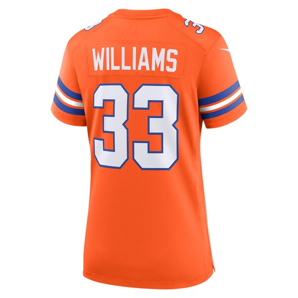 Javonte Williams Denver Broncos Nike Women's Mile High Collection 1977 Throwback Player Game Jersey - Orange - Image 3