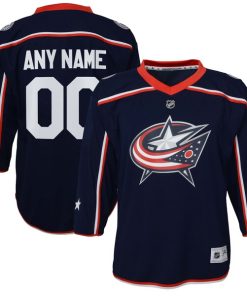 Columbus Blue Jackets Youth Home Replica Custom Jersey - Navy