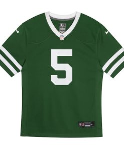 Alternative view of Garrett Wilson New York Jets Nike Preschool Game Jersey - Legacy Green