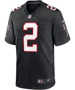 Alternative view of Men's Nike Matt Ryan Black Atlanta Falcons Throwback Game Jersey